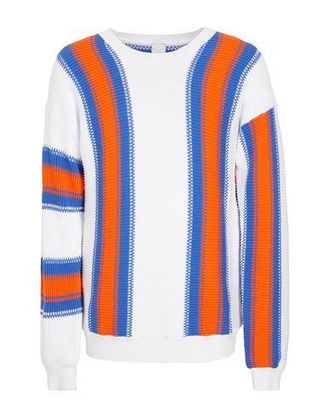 8 by YOOX ORGANIC COTTON KNIT STRIPED JUMPER