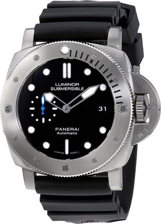 Officine Panerai Pre-owned Panerai Luminor Submersible 1950 Black Dial Mens Watch PAM01305