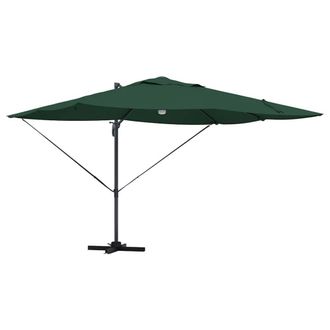 Berkfield Home Green Cantilever Umbrella Green Polyester, Metal Large