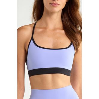 SPLITS59 Emerson Airweight Sports Bra in Purple Haze/black at Nordstrom, Size X-Large