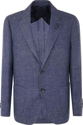 Lardini Heren, Jassen, Blauw, Maat: 2XL