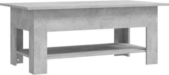 vidaXL Vidaxl - Mesa de centro madera de ingeniería gris hormigón 102x55x42 cm