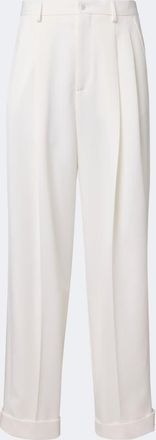Dolce & Gabbana Pantalones anchos en mezcla de lana y seda
