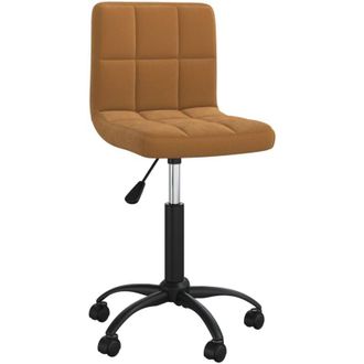 vidaXL Silla De Comedor Giratoria De Terciopelo Marr&oacute;n Vidaxl