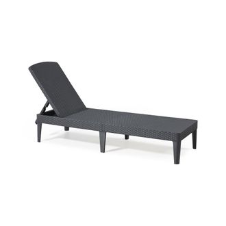 Dmora Tumbona Marsicana, Tumbona De Jard&iacute;n, Cama Plegable Al Aire Libre, Silla Reclinable, 188x58 H29 Cm, Antracita - Dmora