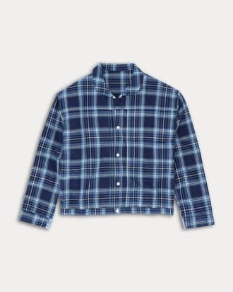 Fortela Peter Vichy Check Cotton Overshirt in Plaid at Nordstrom, Size X-Large Eu