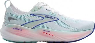 Brooks Womens Glycerin Gts 22 Running Shoes In White Limpet Shell Amparo Blue