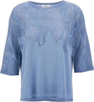 KANGRA Ronde hals trui S4K 8011 - Dames - Ronde hals truien - Blauw - L - Katoen - Truien & Vesten