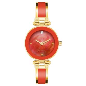 Anne Klein Womens Accented Red Dial Watch