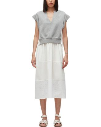 3.1 Phillip Lim Rolled Sleeve Sweatshirt Dress