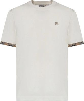 Burberry T-shirt - Heren - T-shirts - Wit - XL - Katoen - Tops