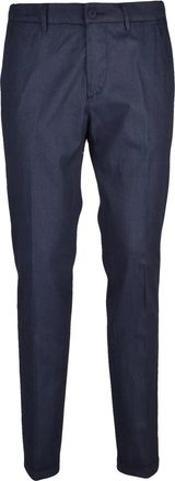 Luca Bertelli Slim Fit Trousers With Tapered Silhouette And Zip Closure