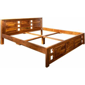 Massivmoebel24 oxford 0252 Letto matrimoniale il legno di acacia - laccato / miele 160x200