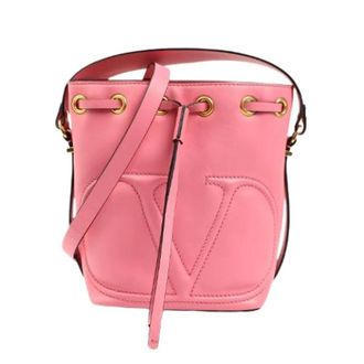 Valentino Bolso de hombro 2way de piel de becerro VLogo Pre-owned - Pre-owned - Mujer - Rosa - ONE SIZE