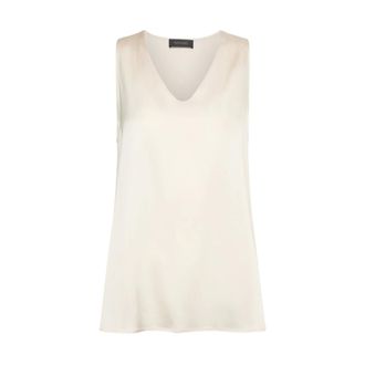 Elena Miro Top in raso - female - Elena Mir&ograve; - Blouses - Beige - 3XL - Blouses & Shirts