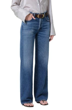 Citizens Of Humanity Annina High Waist Straight Leg Jeans in Avant Md/Dark Indigo at Nordstrom, Size 31