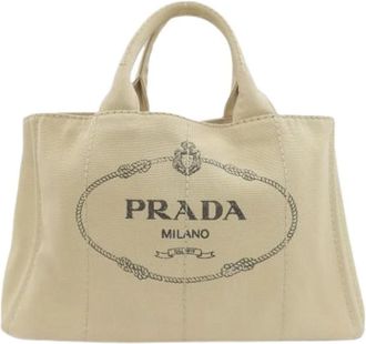 Prada Pre-owned Canvas prada-bags - Dames - Vintage Shopper - Beige - ONE Size - Vintage