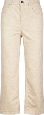 Isabel Marant Textured Straight-Leg Trousers with Cropped Length