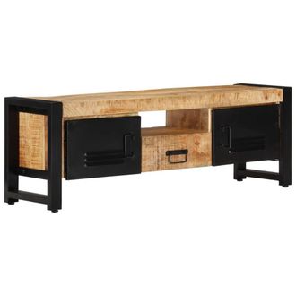 Berkfield Home TV Cabinet 120x30x40 cm Solid Wood Mango in Brown | Size: 120 x 30 x 40 cm
