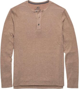 Surfside Supply Mens Sean Ultra Soft Classic Henley Top In Camel Heather