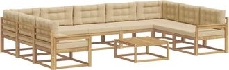 vidaXL Conjunto De Sof&aacute;s De Exterior 10 Uds. Y Beige Vidaxl