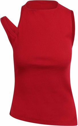 Courr&egrave;ges 90s Asymmetric Ribbed Top