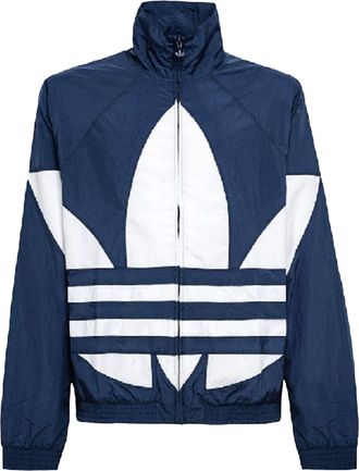adidas originals Large logo Zipper Sports Jacket Blue FM9894