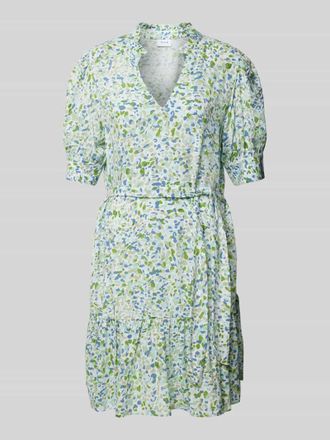 Vila Knielanges Kleid mit Bindeg&uuml;rtel Modell POVA in Schilf, Gr&ouml;&szlig;e 38
