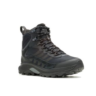 Merrell Wanderschuh MERRELL SPEED STRIKE 2 THERMO MID WP, Herren, Gr. 41, schwarz, Leder, Synthetik, Schuhe Wanderschuh, wasserdicht, w&auml;rmend, gef&uuml;ttert