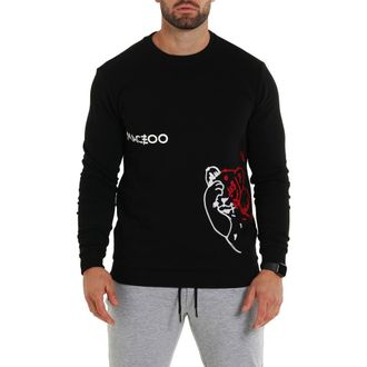 Maceoo Lion Cub Long Sleeve Tee in Black at Nordstrom, Size Medium