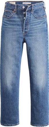 Levi's Ribcage Straight Ankle Jeans - Dames - Regular Fit Jeans - Blauw - W29 L30 - Katoen - Jeans
