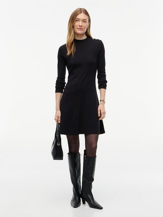 Tommy Hilfiger Womens Rib-Knit Mockneck Mini Dress - Black - XL