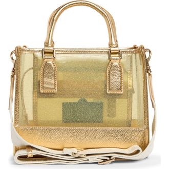 Kurt Geiger Small Chiswick Vinyl Tote in Gold at Nordstrom Rack