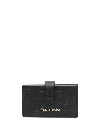 Baldinini monogram-pattern leather wallet - Black