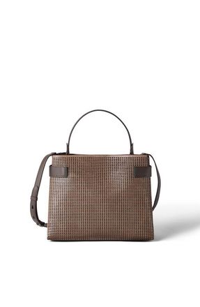 Brunello Cucinelli Leather Essence top-handle bag in Brown at Nordstrom