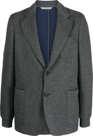 Canali single-breasted fitted blazer - men - Polyester/Cashmere/Wool - 54 - Grey