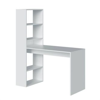 Calicosy Reversible Desk With Storage Shelf - W120 Cm in White