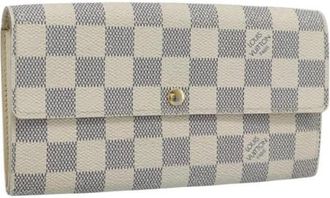 Louis Vuitton Pre-owned Damier Azur Long Wallet - Dames - Vintage Accessoires - Wit - ONE Size - Vintage