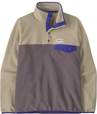 Patagonia Lightweight Synch Snap-T P/O Fleecepullover f&uuml;r Herren | grau/beige
