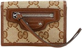 Gucci Pre-owned Clutches, female, Brown, Size: ONE SIZE Pre-owned Canvas Wallet