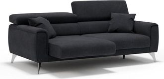 Divani.Store Sof&aacute; con asientos deslizantes impermeable 169 cm negro
