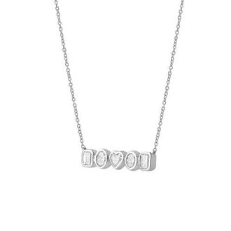 LuvMyJewelry Cassira 14K Gold Lab Grown Diamond Necklace - 1 Ct in 14K White Gold at Nordstrom