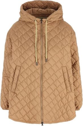 Herno A-shape Down Jacket - Dames - Winterjassen - Bruin - S - Katoen - Jassen