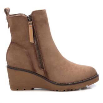 Xti Womens Suede Booties In Taupe