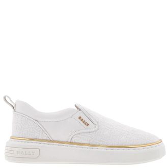 Bally Mardy Monogram Quilted Leather Sneakers, Brand Size 37 ( US Size 6.5 )