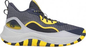 Under Armour Mens Curry 3Z 24 Basketball Shoes In Navy Downpour Grey