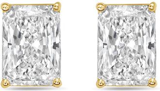 Diana M. Jewels 14Kt Yellow Gold 1.00 cts Lab Grown Radiant Cut Diamond Studs