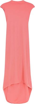 Tom Ford Mouwloze Asymmetrische Avondjurk met Gedraaide Rug - Dames - Feestkleedjes - Rood - S - Kleedjes