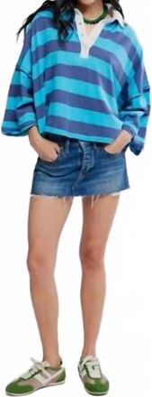 Free People Auggie Long Sleeve Tee In Night Shadow/tropical