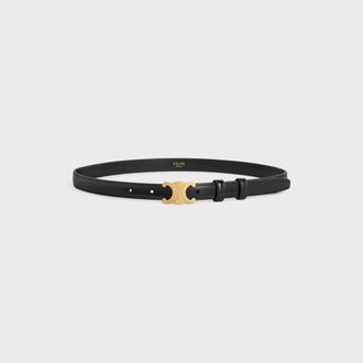 Celine Womens Ceinture Triomphe 18mm Black Belt